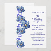 Blue Garden vaste planten & Vergeet me Nots bruilo Kaart (Voorkant / Achterkant)