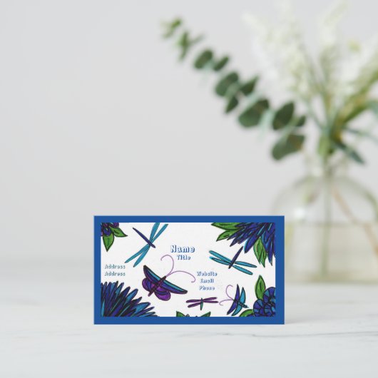 Blue Garden Visitekaartjes (Staand voorkant)