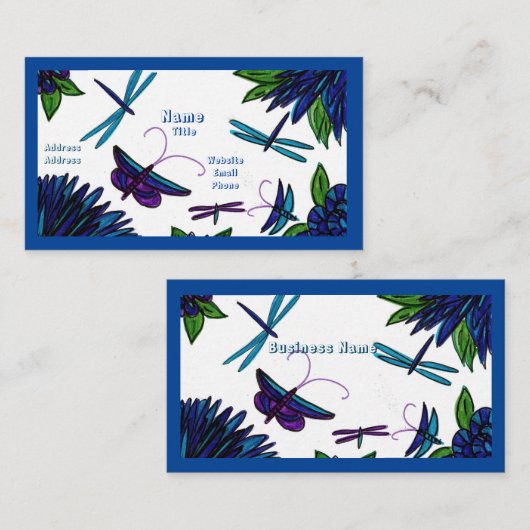 Blue Garden Visitekaartjes (Voorkant / Achterkant)