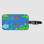 Blue Garden Wall Majorelle Marokko Bagagelabel (Voorkant (horizontaal))