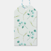 Blue Garden Waterverf Stems Wedding Cadeaulabel (Voorkant)