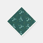 Blue Garden Waterverf Stems Wedding Servet (Hoek)