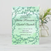 Blue Garden Waterverf Stems Wedding Shower Kaart (Staand voorkant)