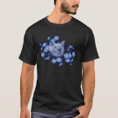 Blue Gardening Cats T-shirt (Voorkant)