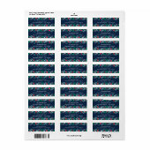 Blue Garland - Return Address Labels (Full Sheet)