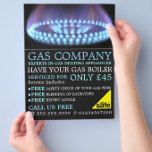 Blue Gas Ring, Gas Engineer & Super Adverteren Flyer (Hand)