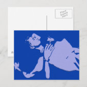 Blue Gay Love Briefkaart (Voorkant / Achterkant)