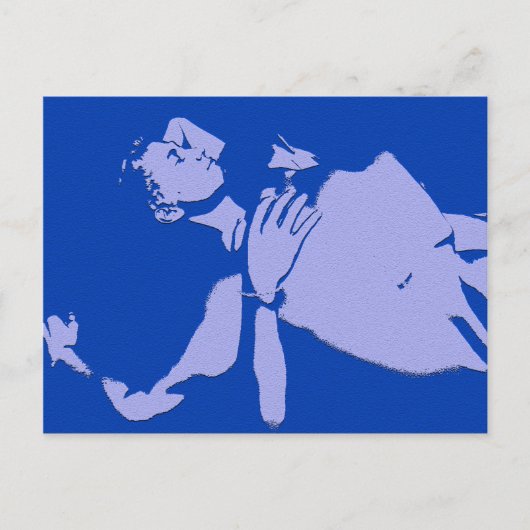 Blue Gay Love Briefkaart (Voorkant)