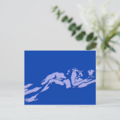 Blue Gay Love Briefkaart (Staand voorkant)