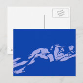 Blue Gay Love Briefkaart (Voorkant / Achterkant)