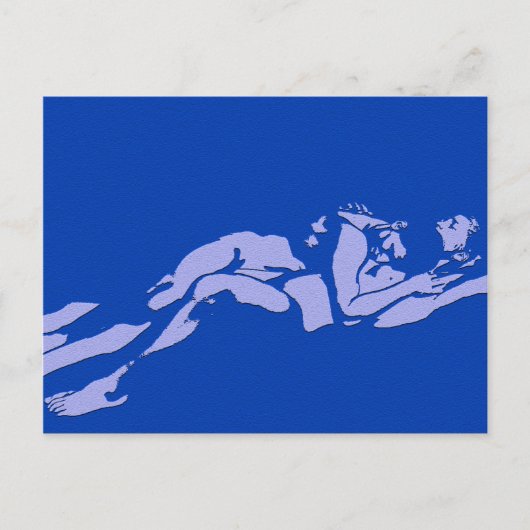 Blue Gay Love Briefkaart (Voorkant)