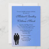 Blue Gay Wedding Uitnodiging (Voorkant)
