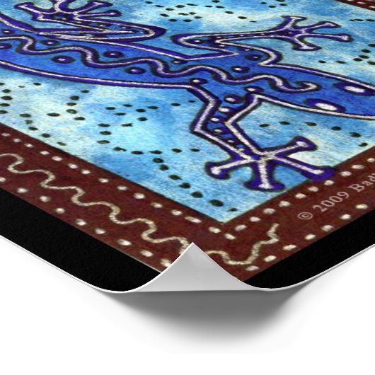 Blue Gecko Print (Hoek)