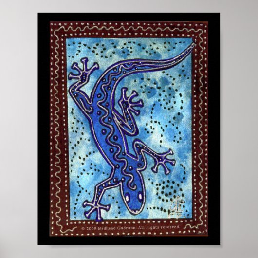 Blue Gecko Print (Voorkant)