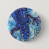 Blue Gecko Round Button (Voorkant)