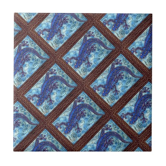 Blue Gecko Tile Tegeltje (Voorkant)