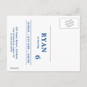 Blue Gecko Verjaardagsfeestje Uitnodiging Briefkaa Briefkaart (Achterkant)