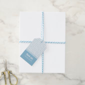 Blue Geek Chic Binary Code Cadeft Labels Cadeaulabel (Met Touw)