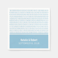 Blue Geek Chic Binary Code Paper Napkins