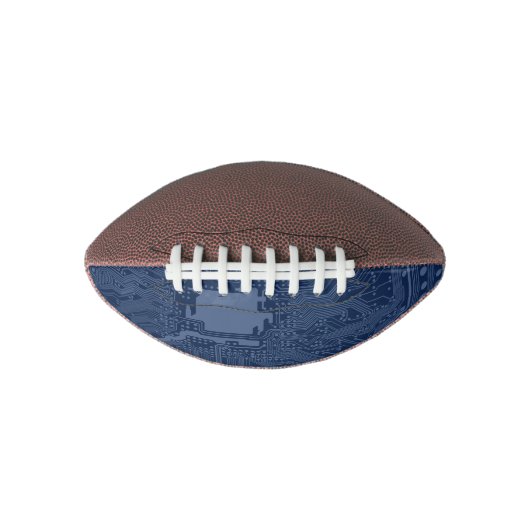 Blue Geek Motherboard Circuit Patroon American Football (Voorkant)