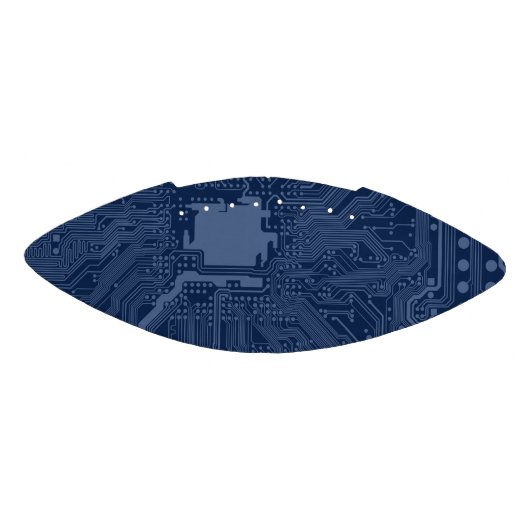 Blue Geek Motherboard Circuit Patroon American Football (Paneel)