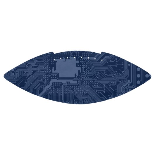 Blue Geek Motherboard Circuit Patroon American Football (Paneel)