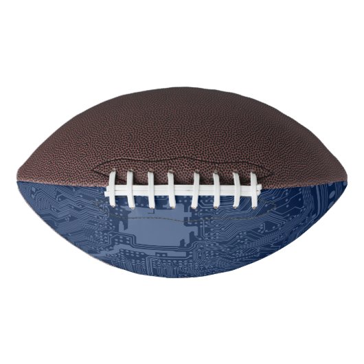 Blue Geek Motherboard Circuit Patroon American Football (Voorkant)