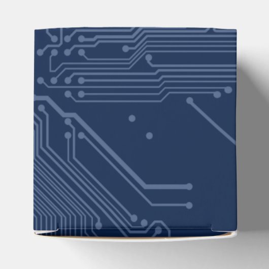 Blue Geek Motherboard Circuit Patroon Bedankdoosjes (Bovenkant)