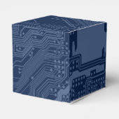 Blue Geek Motherboard Circuit Patroon Bedankdoosjes (Achterkant)