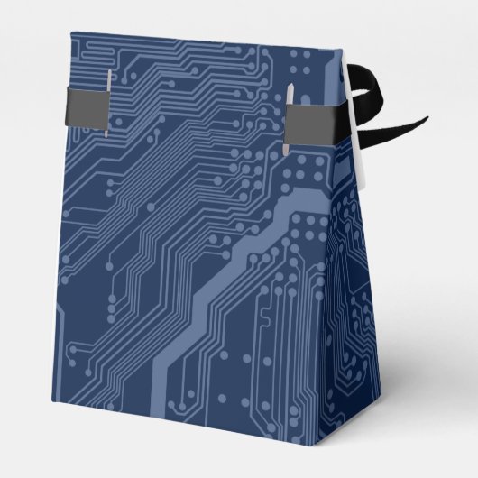Blue Geek Motherboard Circuit Patroon Bedankdoosjes (Achterkant)