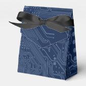 Blue Geek Motherboard Circuit Patroon Bedankdoosjes (Voorkant Zijde)