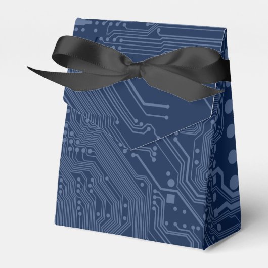 Blue Geek Motherboard Circuit Patroon Bedankdoosjes (Voorkant Zijde)
