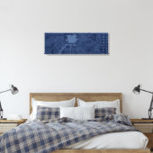 Blue Geek Motherboard Circuit Patroon Canvas Afdruk (Insitu (Slaapkamer))