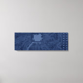 Blue Geek Motherboard Circuit Patroon Canvas Afdruk (Voorkant)