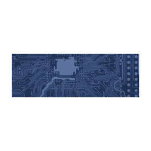 Blue Geek Motherboard Circuit Patroon Canvas Afdruk