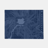 Blue Geek Motherboard Circuit Patroon Deurmat (Voorkant)