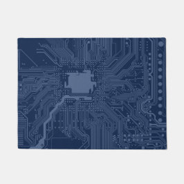 Blue Geek Motherboard Circuit Patroon Deurmat