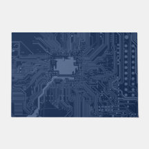 Blue Geek Motherboard Circuit Patroon