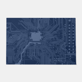 Blue Geek Motherboard Circuit Patroon Deurmat