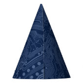 Blue Geek Motherboard Circuit Patroon Feesthoedjes (Achterkant)