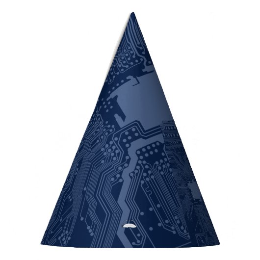 Blue Geek Motherboard Circuit Patroon Feesthoedjes (Links)