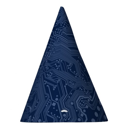 Blue Geek Motherboard Circuit Patroon Feesthoedjes (Rechts)