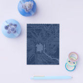Blue Geek Motherboard Circuit Patroon Flyer (Enkel)
