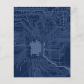 Blue Geek Motherboard Circuit Patroon Flyer (Voorkant)