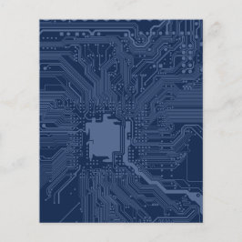 Blue Geek Motherboard Circuit Patroon Flyer