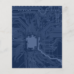 Blue Geek Motherboard Circuit Patroon Flyer