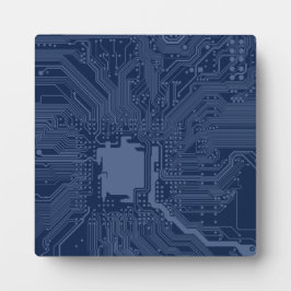 Blue Geek Motherboard Circuit Patroon Fotoplaat