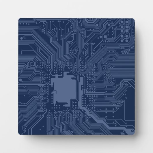 Blue Geek Motherboard Circuit Patroon Fotoplaat (Voorkant)