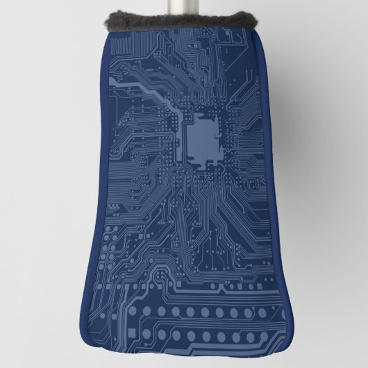 Blue Geek Motherboard Circuit Patroon Golfheadcover (Draai 90)