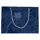 Blue Geek Motherboard Circuit Patroon Groot Cadeauzakje (Achterkant)